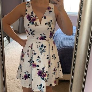 White purple and blue floral dress Francesca’s